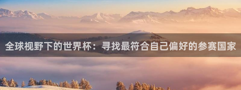 足球比分直播世界杯:全球视野下的世界杯:寻找最符合自己偏好的参赛国家